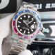 Swiss Replica Rolex GMT-Master 2 Rainbow Watch Black Dial Stainless Steel (2)_th.jpg